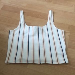Forever 21 Striped Scoop Neck Tank Top
